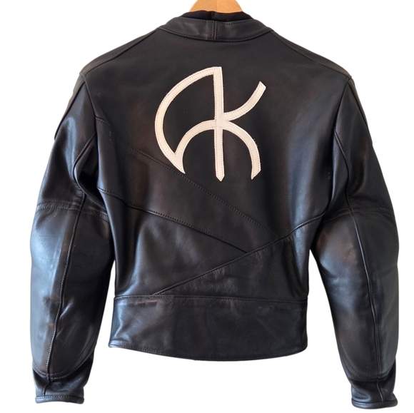 Akoury Cuirs Moto Leather Biker Women's Cropped Jacket Black Size Medium - Picture 4 of 14